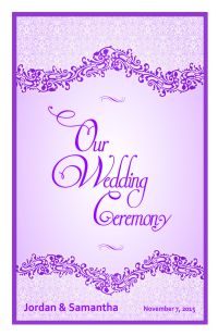Wedding Program Cover Template 4D - Version 4